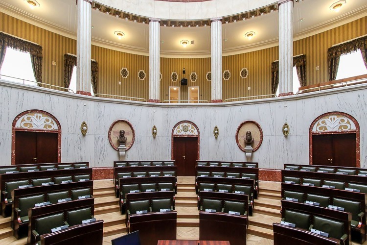 Widok sali Sejmu Śląskiego.