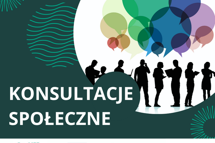 Grafika informująca o konsultacjach społecznych projektu Regionalnego Planu Adaptacji do zmian klimatu dla Województwa Śląskiego
