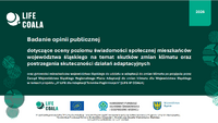 Ulotka promocyjna dot. badania opinii publicznej w ramach projektu LIFE „IP LIFE dla Adaptacji Terenów Pogórniczych” (LIFE-IP COALA).